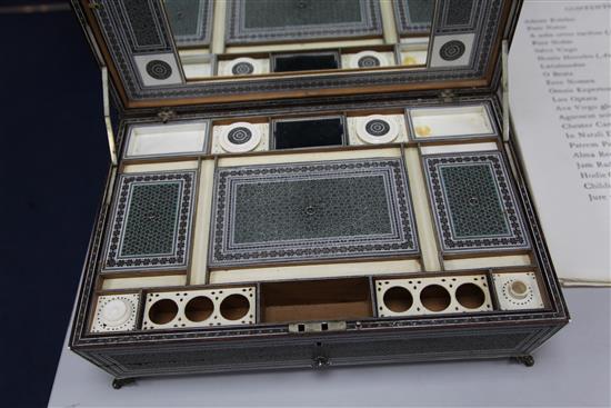 A 19th century Anglo Indian sadeli work box, 18.25in.